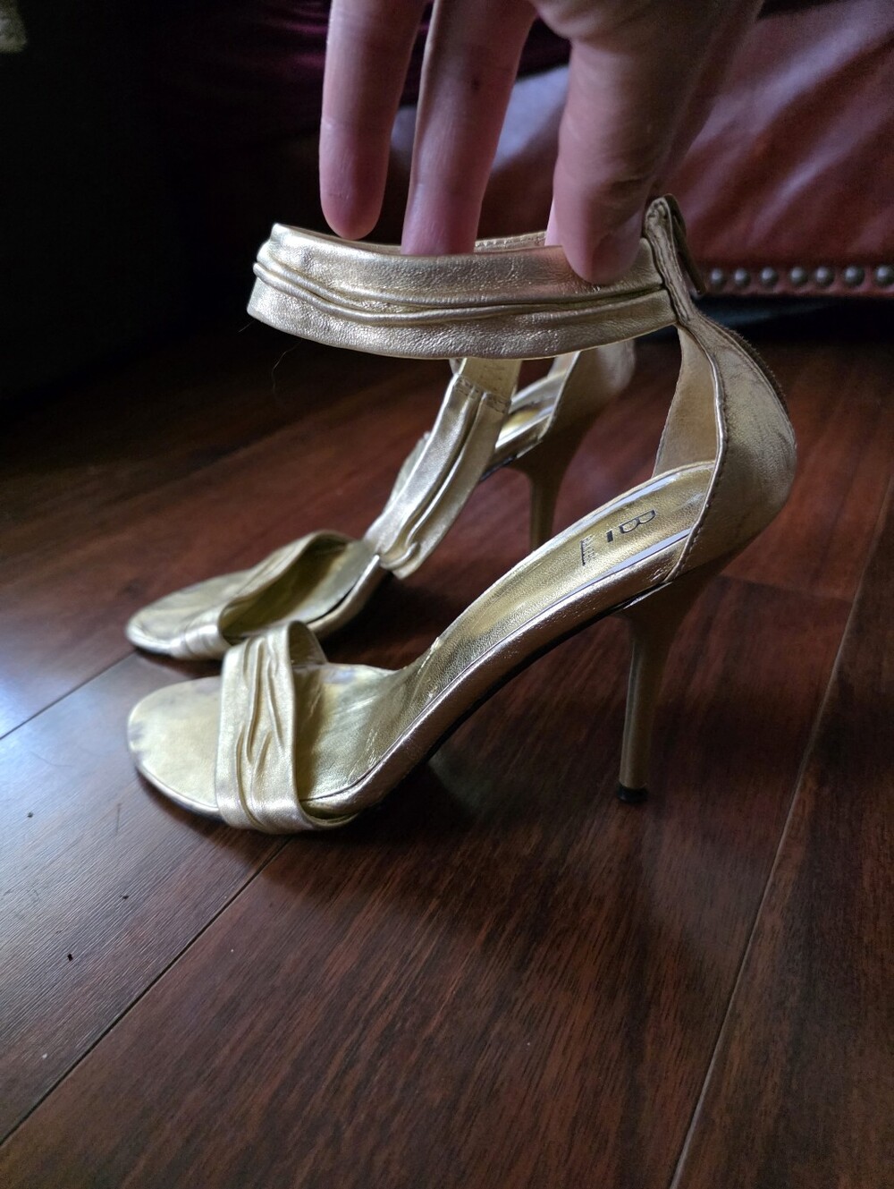 Bakers Gold Strappy High Heel Sandals